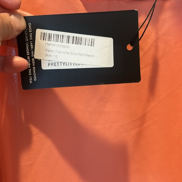 pretty little thing maxi skirt side slits both sides w rose gold crystal belt. - Picture 10 of 11